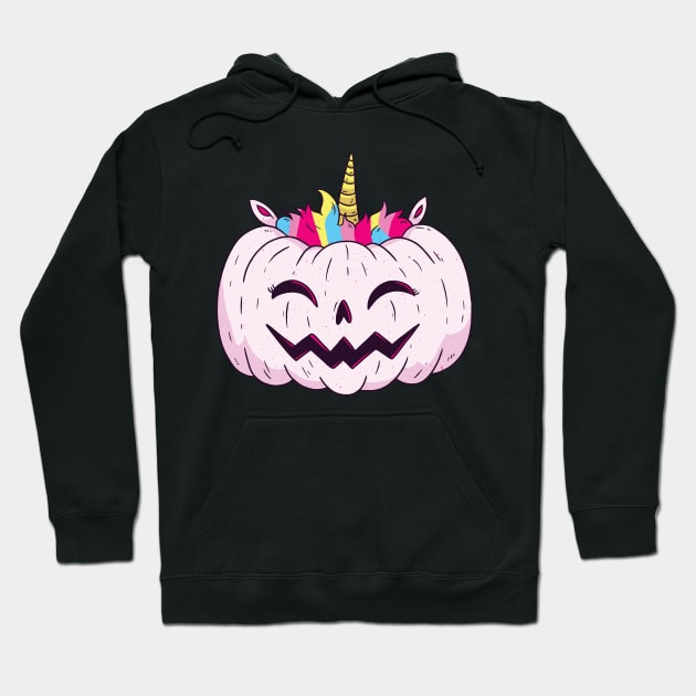 halloween UNICORN PUMPKIN funny Hoodie by Midoart